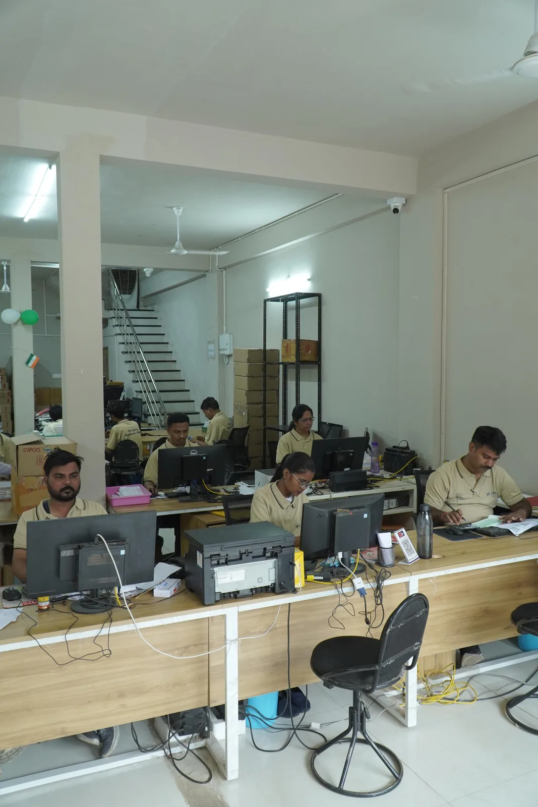The operations desk at the Indore facility